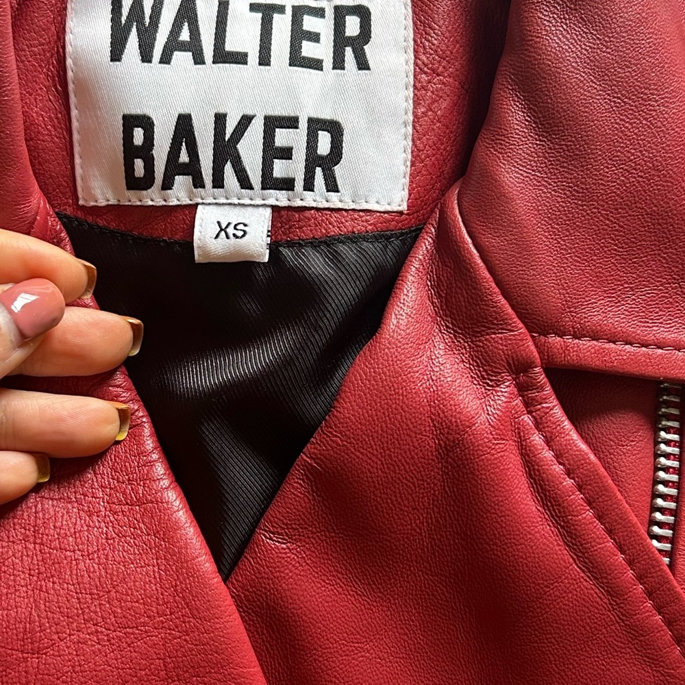 Walter Baker Liz Leather Moto Biker Jacket XS - Picture 16 of 16